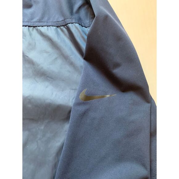 Nike Shield Windbreaker Full Zip Gold Jacker Navy Size Large - Picture 5 of 9